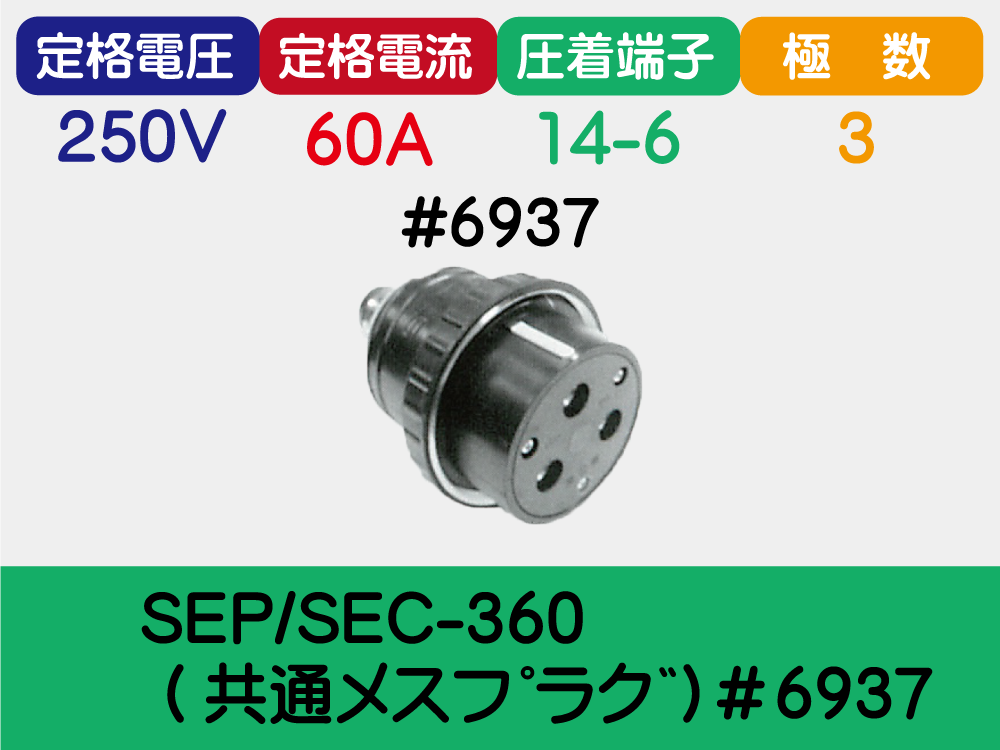 SEP/SEC-360  (共通ﾒｽﾌﾟﾗｸﾞ)＃6937