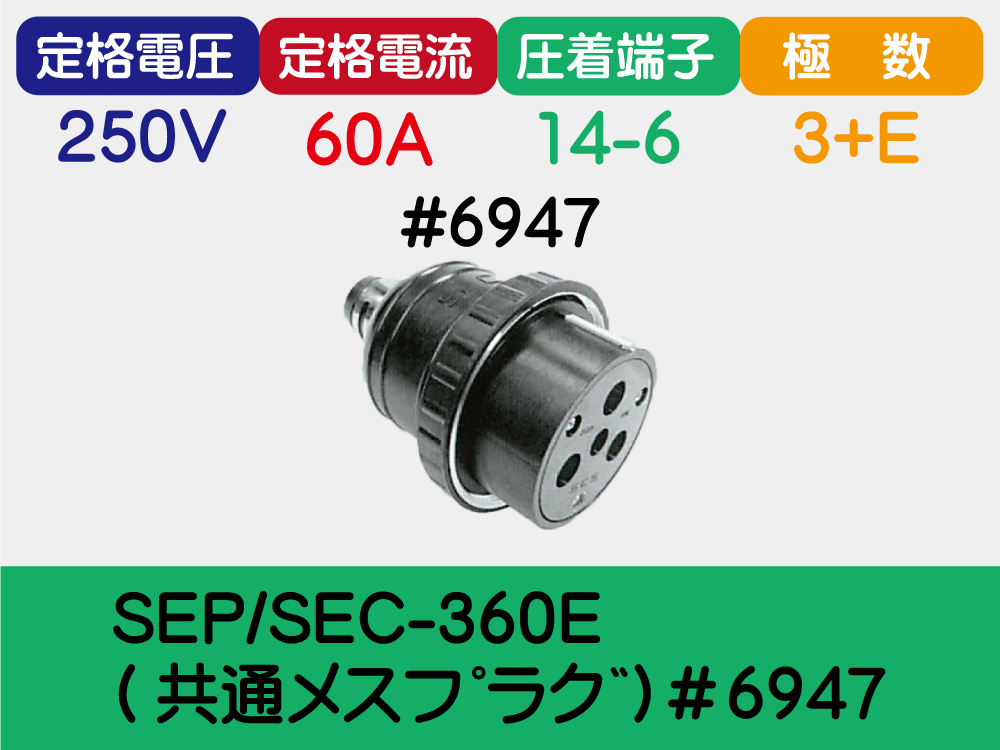 SEP/SEC-360E (共通ﾒｽﾌﾟﾗｸﾞ)＃6947