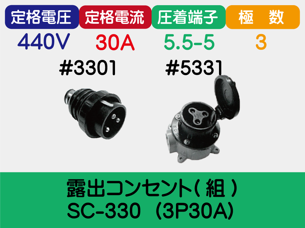 露出ｺﾝｾﾝﾄ(組) SC-330  (3P30A)
