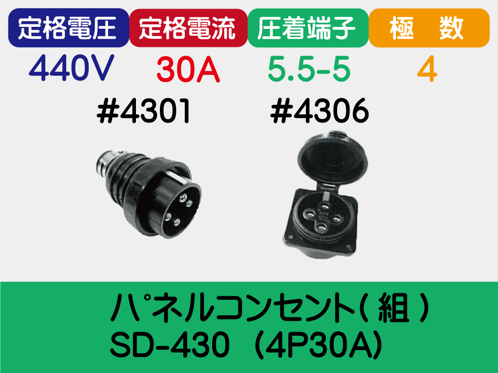 ﾊﾟﾈﾙｺﾝｾﾝﾄ(組) SD-430  (4P30A)
