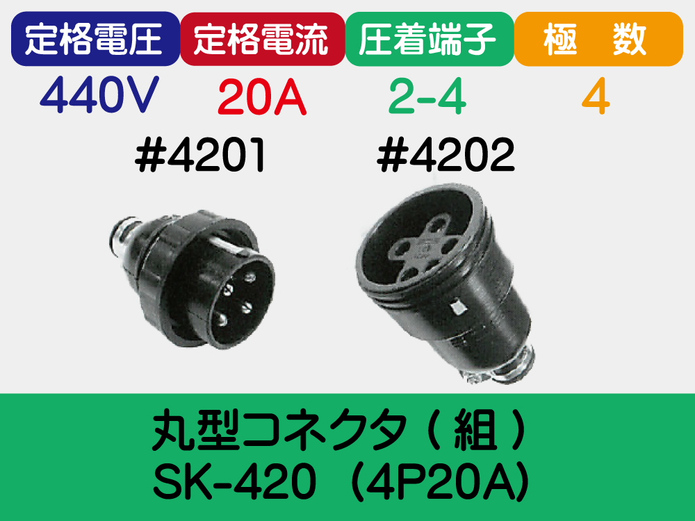 丸型ｺﾈｸﾀ (組) SK-420  (4P20A)