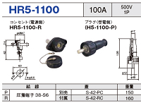 単極型コネクタ HR5-1100