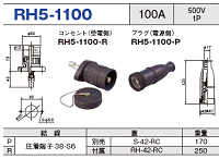 単極型コネクタ RH5-1100