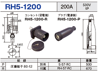 単極型コネクタ RH5-1200