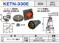 埋込型コネクタ KETN-330E