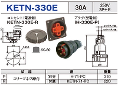 埋込型コネクタ KETN-330E一覧