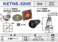 埋込型コネクタ KETN5-320E