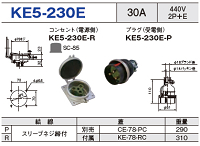 埋込型コネクタ KE5-230E