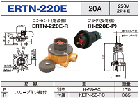 露出型コネクタ(防雨型) ERTN-220E