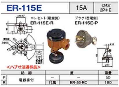 露出型コネクタ(防雨型) ER-115E一覧