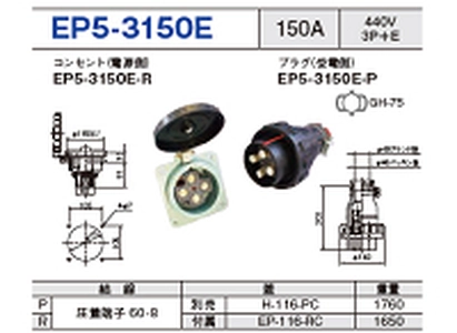 パイロットランプ付コネクタ EP5-3150E一覧