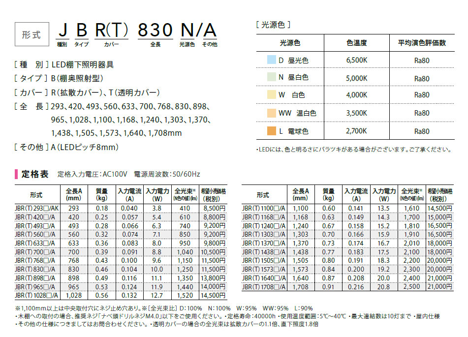 ディーライン Jシリーズ Bタイプ 透明カバー JBT700/A,（LED電球・照明）,の通販 詳細情報,電設資材・電線・ケーブル・安全用品  ネット通販 Watanabe 電設資材 電線 ケーブル ネット 通販 Watanabe