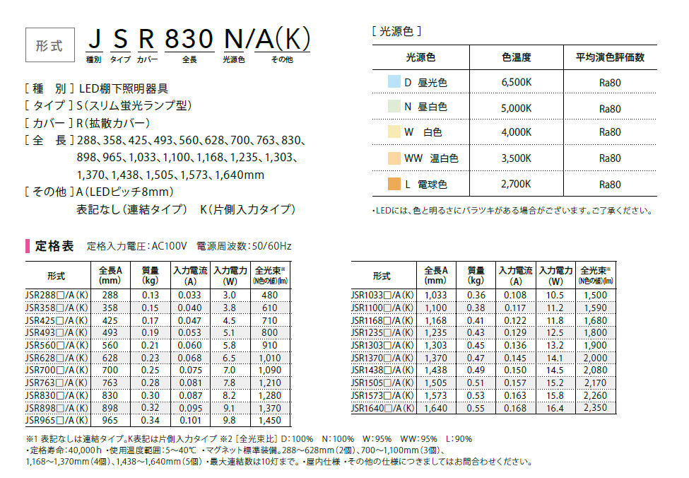 ディーライン Jシリーズ Sタイプ 片側入力タイプ JSR1370/AK,（LED電球・照明）,の通販 詳細情報,電設資材・電線・ケーブル・安全用品  ネット通販 Watanabe 電設資材 電線 ケーブル ネット 通販 Watanabe