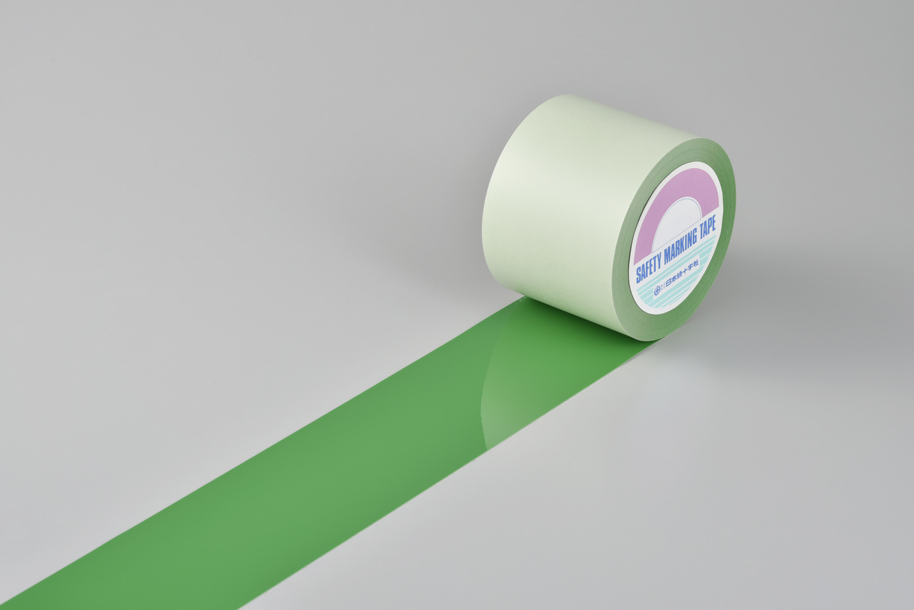 日本緑十字社 ガードテープ(ラインテープ) 緑 100mm幅×100m 屋内用