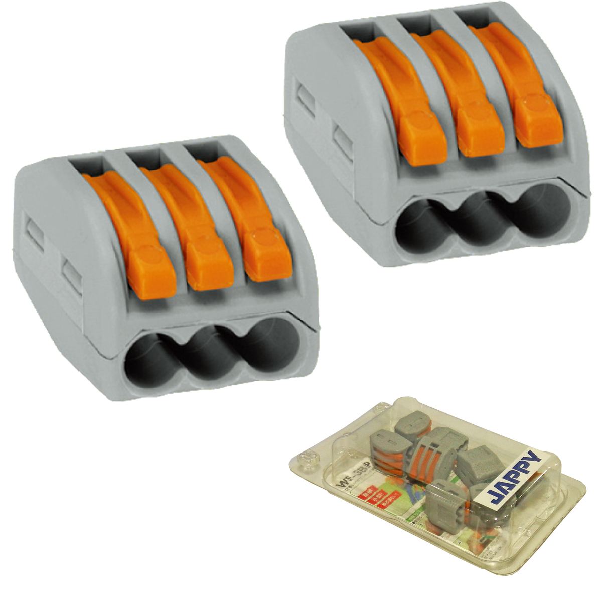 JAPPY ワンタッチコネクタ ＷＦ－３ＢＰ　ＪＢ　８個