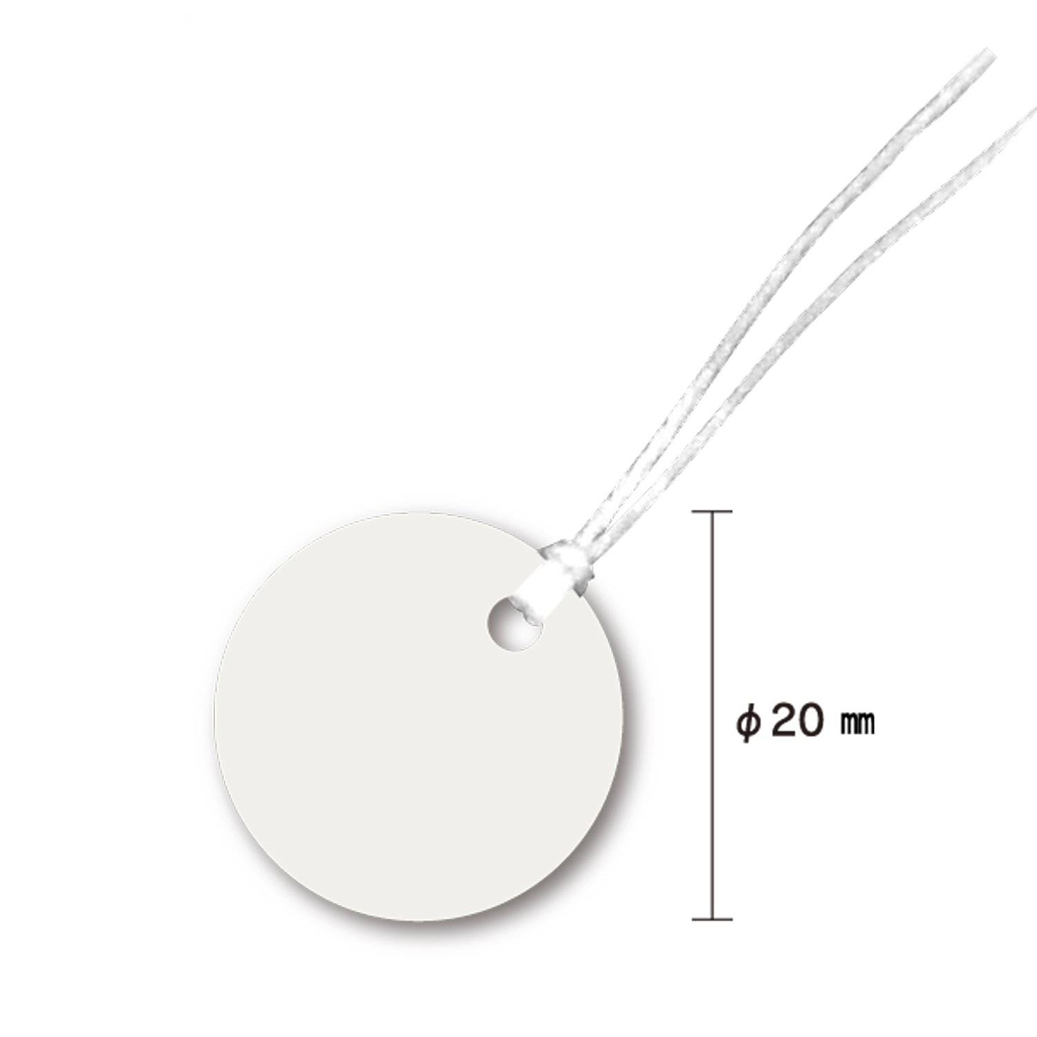 JAPPY 丸型線名札２０φ ＦＮ－Ｍ２０ＪＰ　１００枚入