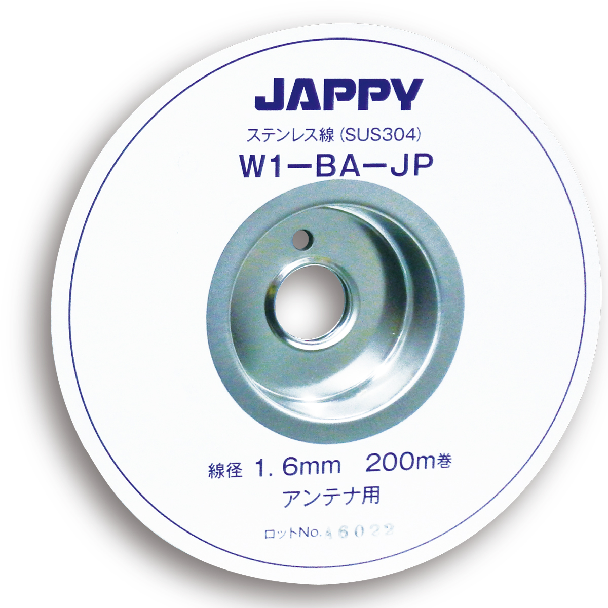 JAPPY ステンレス線 Ｗ１－ＢＡ－ＪＰ　１．６ｍｍ　２００ｍ巻