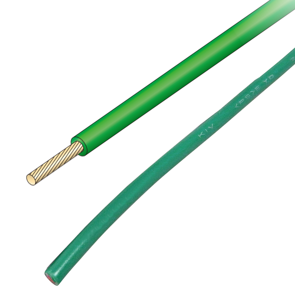 JAPPY 電気機器用ビニル絶縁電線 ＫＩＶ　１．２５ＳＱ－ＪＰ　緑