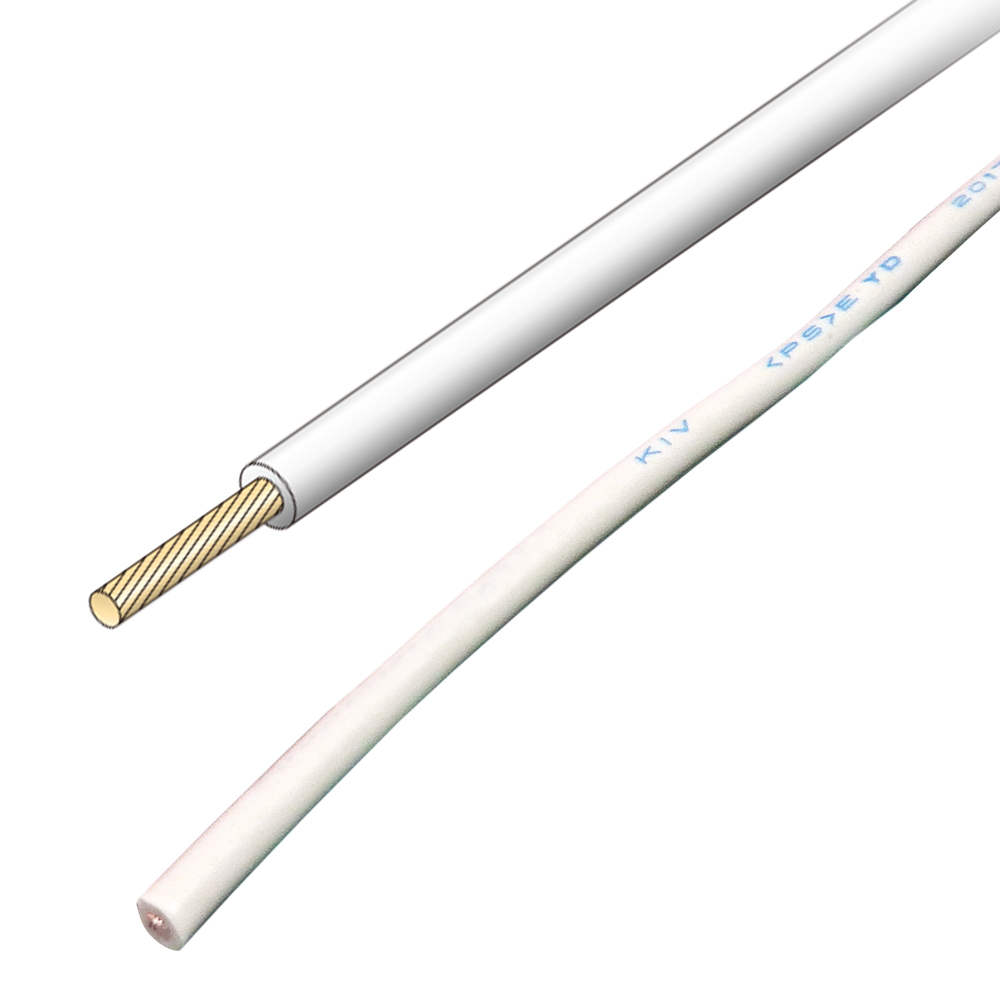 JAPPY 電気機器用ビニル絶縁電線 ＫＩＶ　０．７５ＳＱ－ＪＰ　白