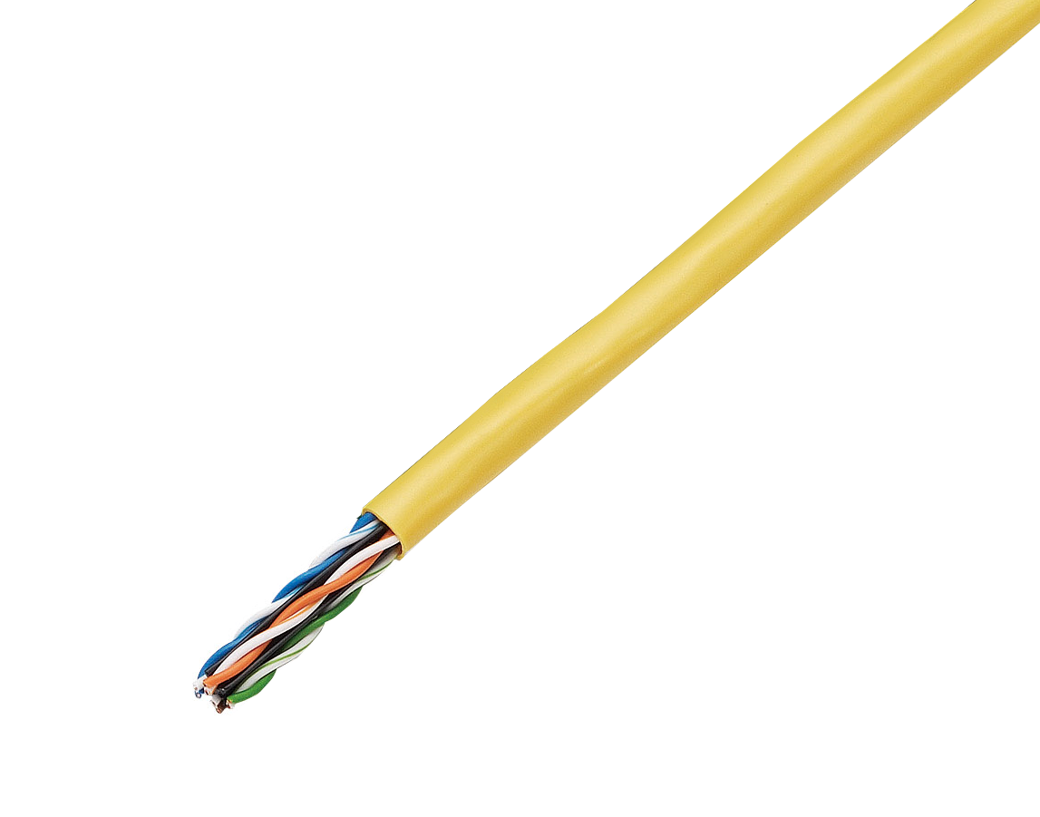 JAPPY Ｃａｔ．６　ＬＡＮケーブル ＴＰＣＣ６　０．５ｍｍ×４Ｐ　黄ＪＰ