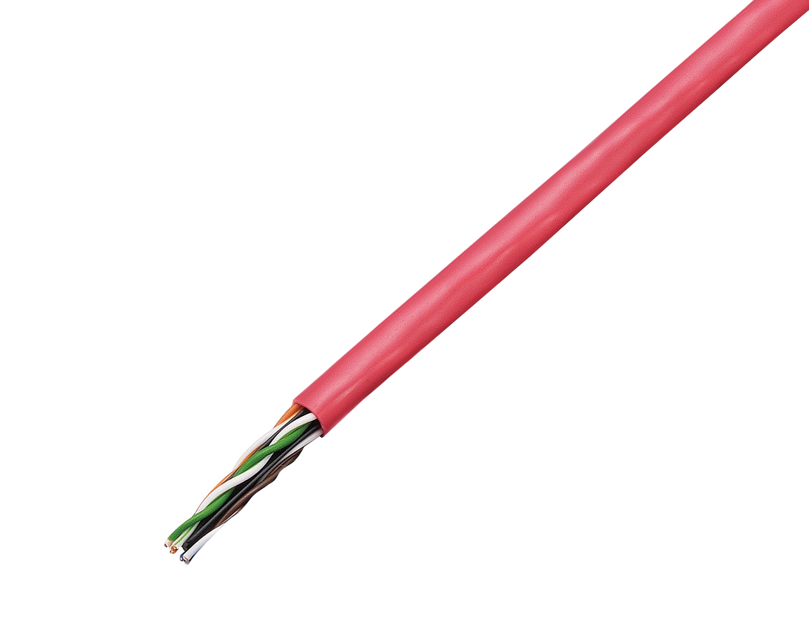 JAPPY Ｃａｔ．６　ＬＡＮケーブル ＴＰＣＣ６　０．５ｍｍ×４Ｐ　赤ＪＰ